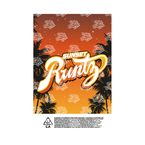 SUNSET RUNTZ MYLAR BAG DESIGN [DIGITAL DOWNLOAD]